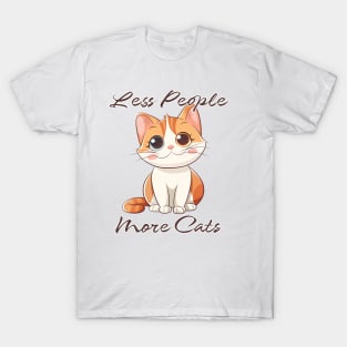 Less People More Cats T-Shirt